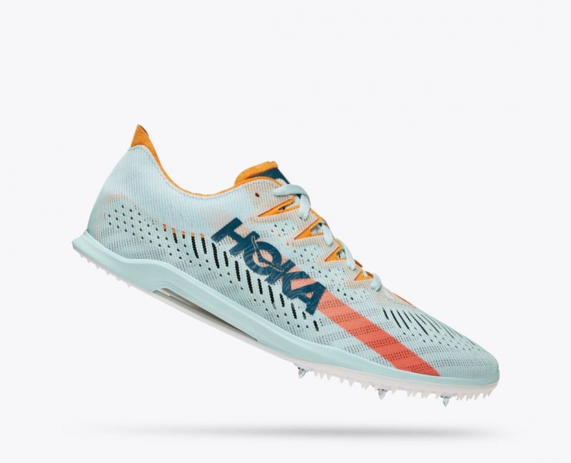 Men's HOKA Cielo X MD Track Spikes Light Turquoise | MWGLD3156