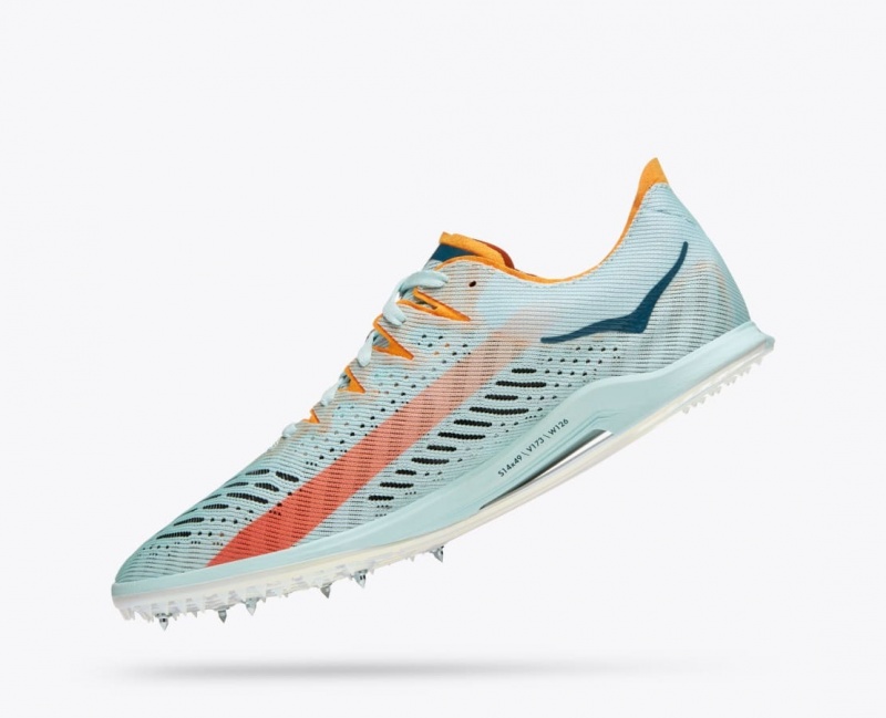 Men's HOKA Cielo X MD Track Spikes Light Turquoise | MWGLD3156