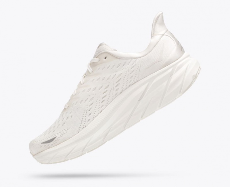 Men's HOKA Clifton 8 Running Shoes White | NHCKB6853