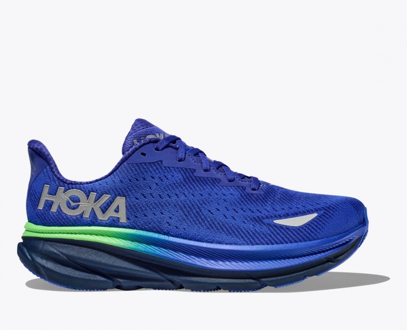 Men\'s HOKA Clifton 9 GTX Running Shoes Blue | IACBO5389