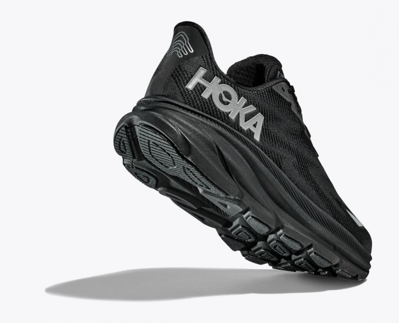 Men's HOKA Clifton 9 GTX Running Shoes Black | MEWBC5068