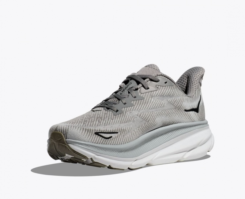 Men's HOKA Clifton 9 Running Shoes Grey | MRXGT1478