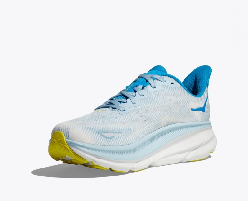 Men's HOKA Clifton 9 Running Shoes Light Blue | TYIQZ1045