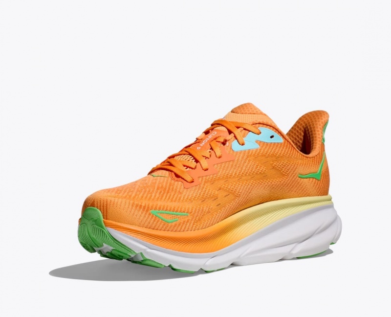 Men's HOKA Clifton 9 Running Shoes Orange | GNXCM7912