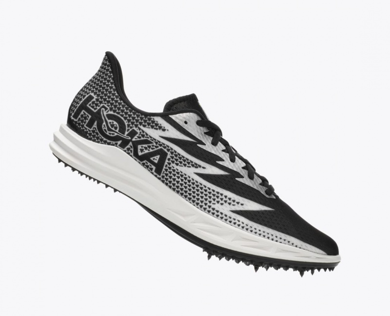 Men's HOKA Crescendo MD Track Spikes Black / White | PBIFK4917