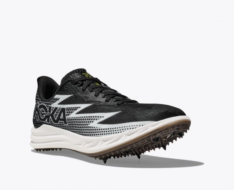 Men's HOKA Crescendo MD Track Spikes Black / White | PBIFK4917