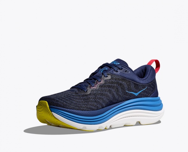 Men's HOKA Gaviota 5 Running Shoes Black / Navy | BMQKY6734