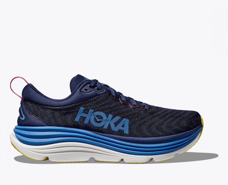 Men\'s HOKA Gaviota 5 Running Shoes Black / Navy | BMQKY6734