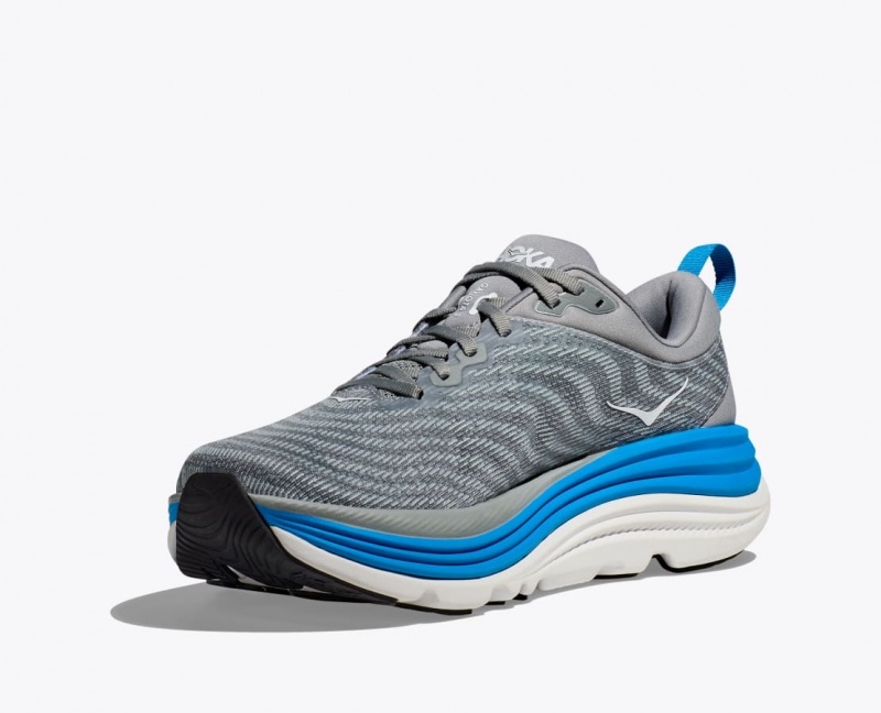 Men's HOKA Gaviota 5 Running Shoes Grey / Blue | CABIF4893