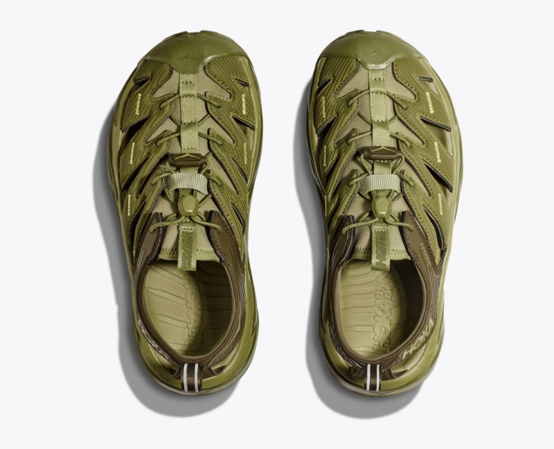 Men's HOKA Hopara Sandals Olive Green | ZKNCS5290