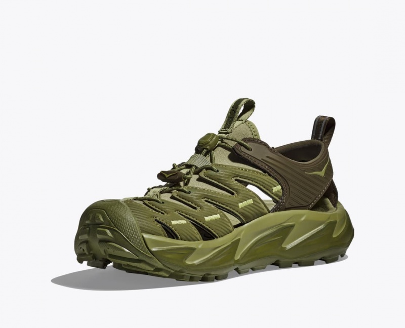 Men's HOKA Hopara Sandals Olive Green | ZKNCS5290