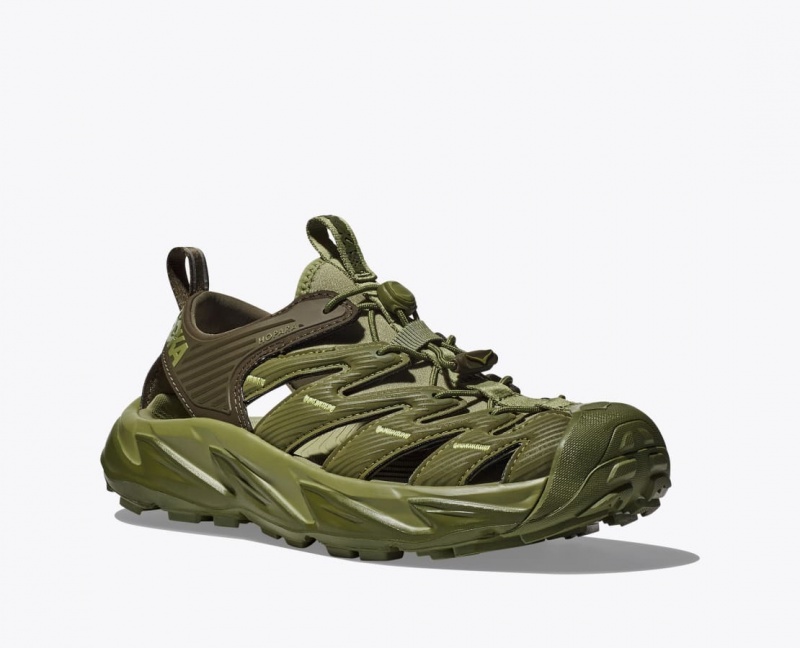 Men's HOKA Hopara Sandals Olive Green | ZKNCS5290