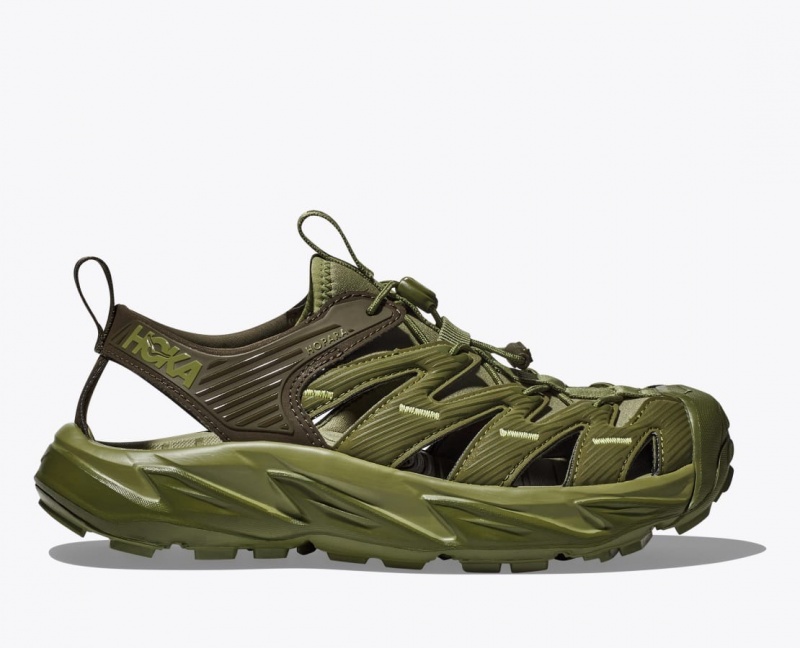 Men\'s HOKA Hopara Sandals Olive Green | ZKNCS5290