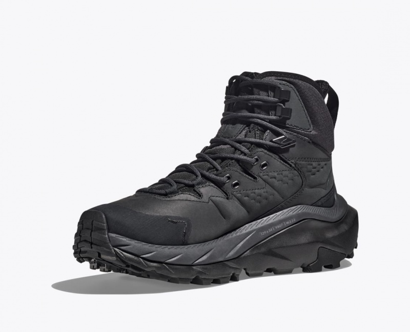 Men's HOKA Kaha 2 GTX Hiking Boots Black | IWGEH8247