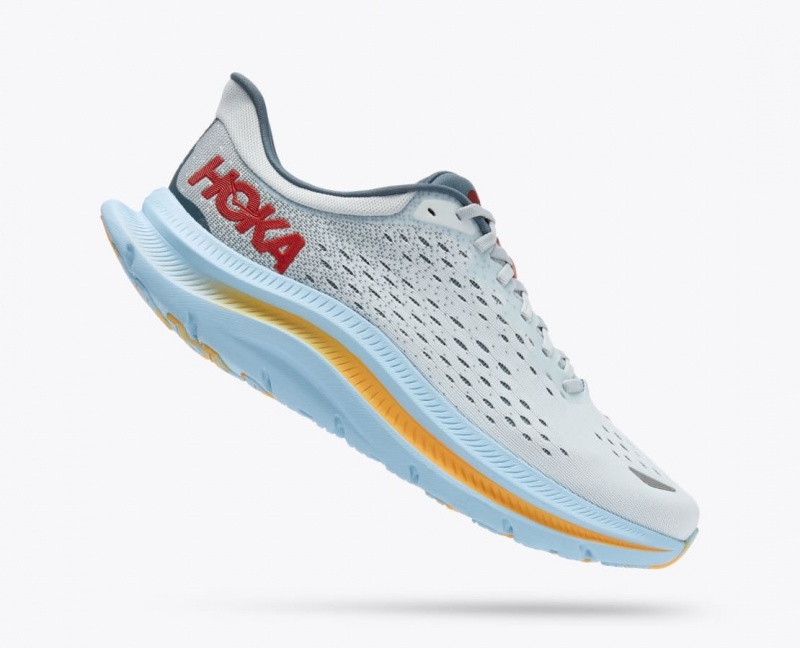 Men's HOKA Kawana Sneakers Grey / Light Blue | GZRTW8657