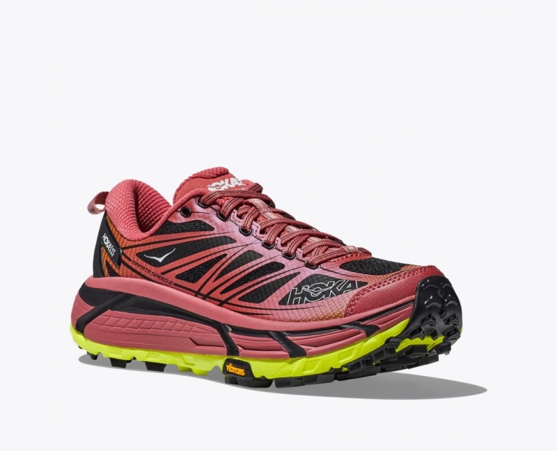 Men's HOKA Mafate Speed 2 Sneakers Red / Black | RYDFP6789