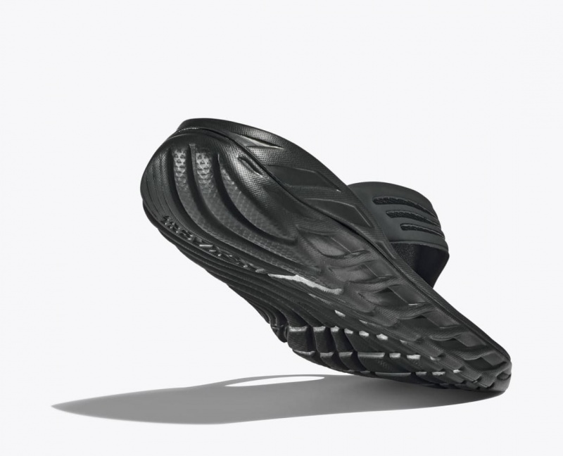 Men's HOKA ORA Recovery Flip Flops Black | RYNGJ3705