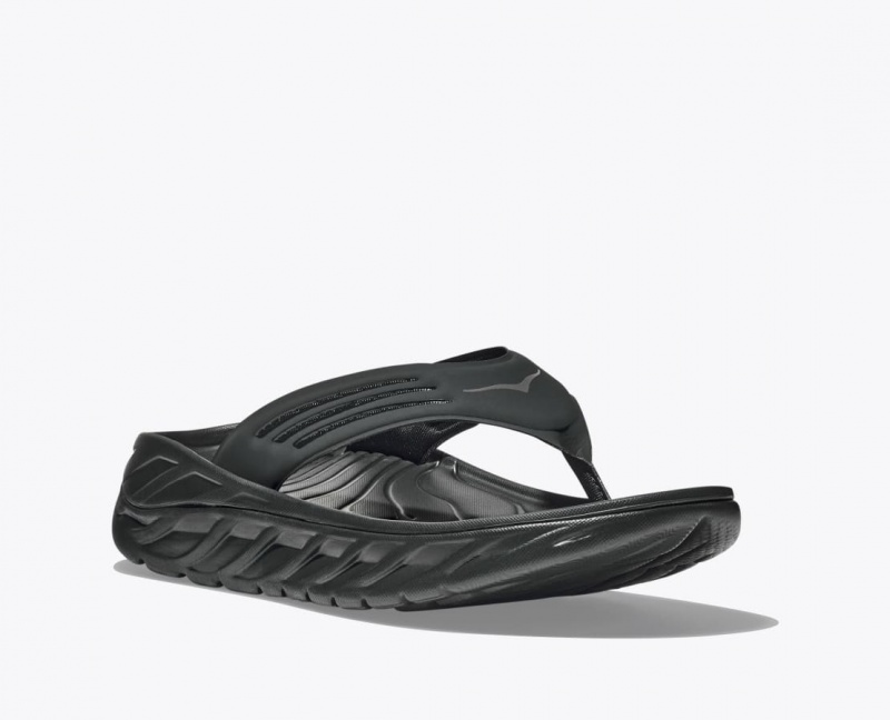 Men's HOKA ORA Recovery Flip Flops Black | RYNGJ3705