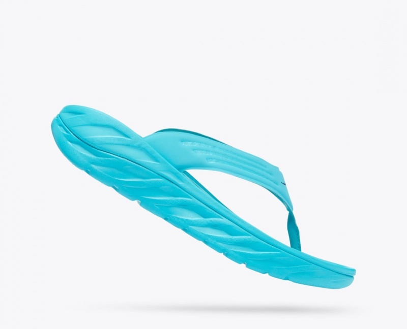 Men's HOKA ORA Recovery Flip Flops Turquoise | ZKBSA5102