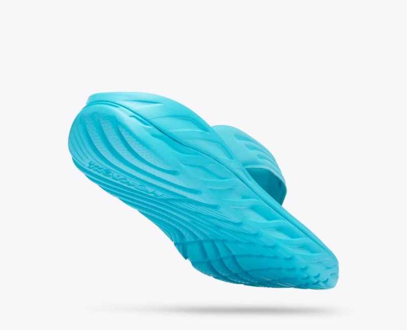 Men's HOKA ORA Recovery Flip Flops Turquoise | ZKBSA5102