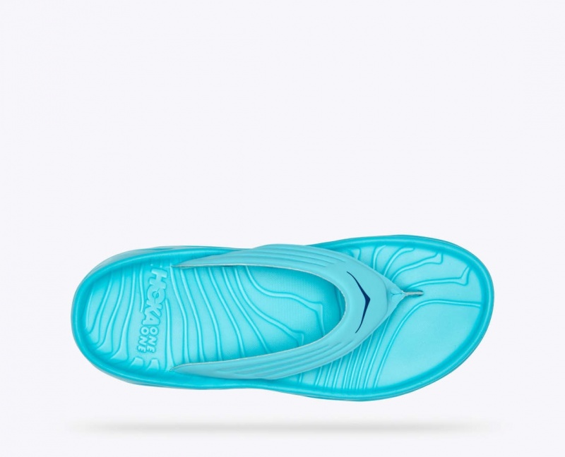 Men's HOKA ORA Recovery Flip Flops Turquoise | ZKBSA5102