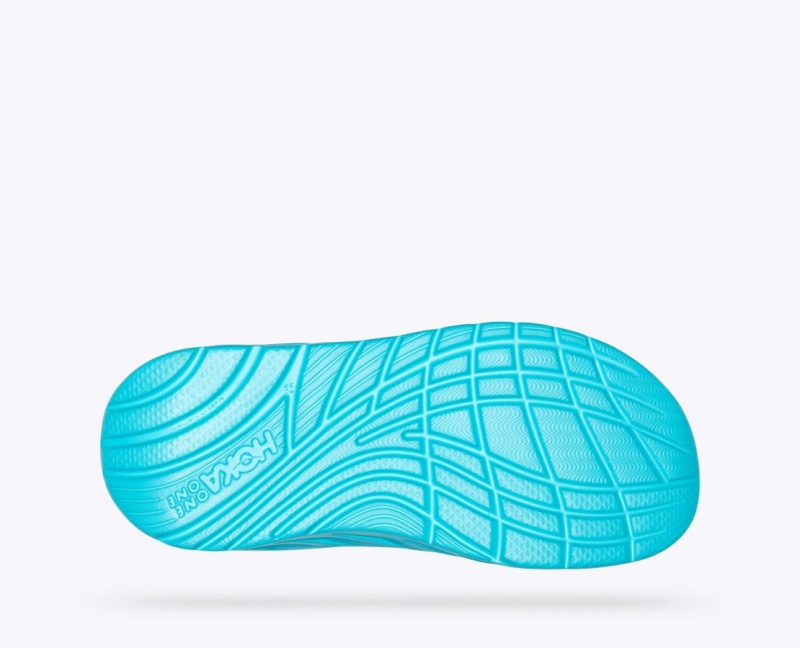 Men's HOKA ORA Recovery Flip Flops Turquoise | ZKBSA5102