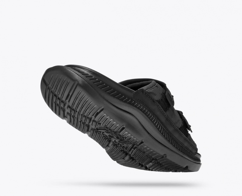 Men's HOKA Ora Luxe Slide Black | AHTYW8013