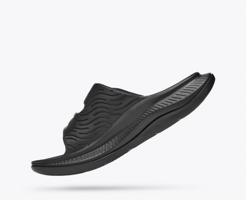 Men's HOKA Ora Luxe Slide Black | AHTYW8013