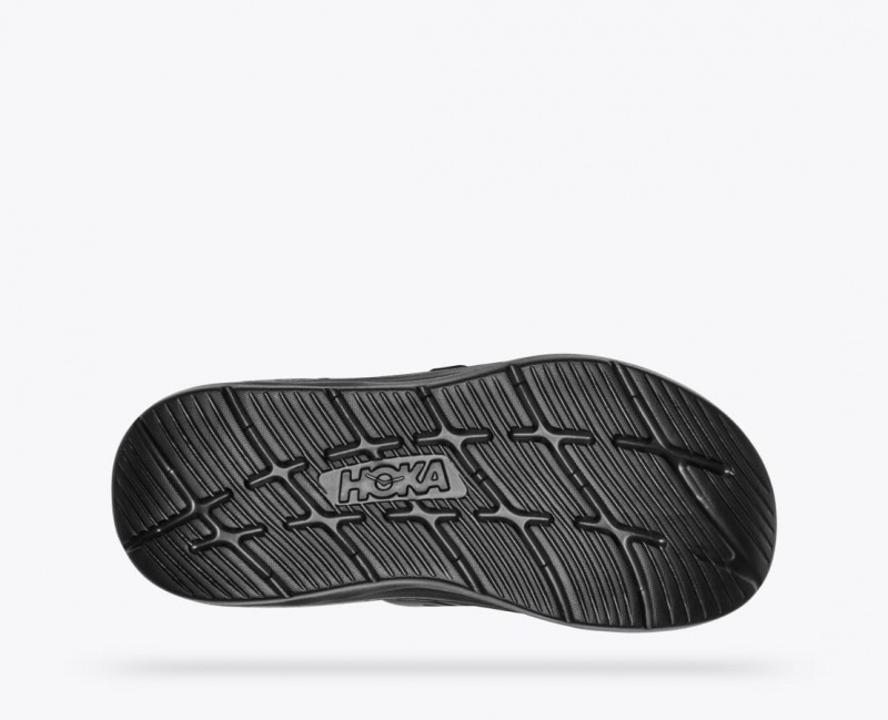 Men's HOKA Ora Luxe Slide Black | AHTYW8013