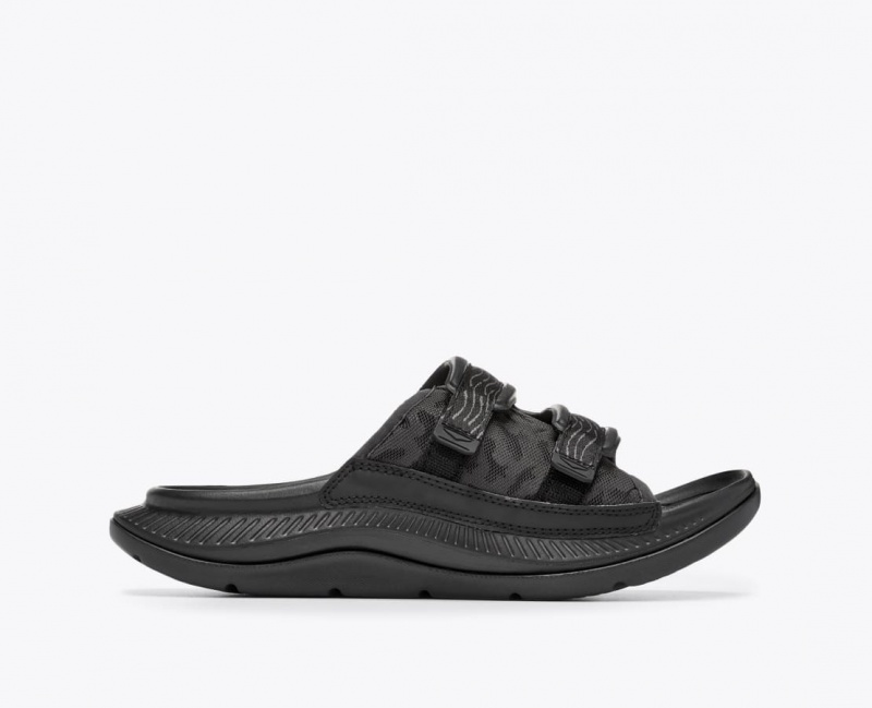 Men\'s HOKA Ora Luxe Slide Black | AHTYW8013