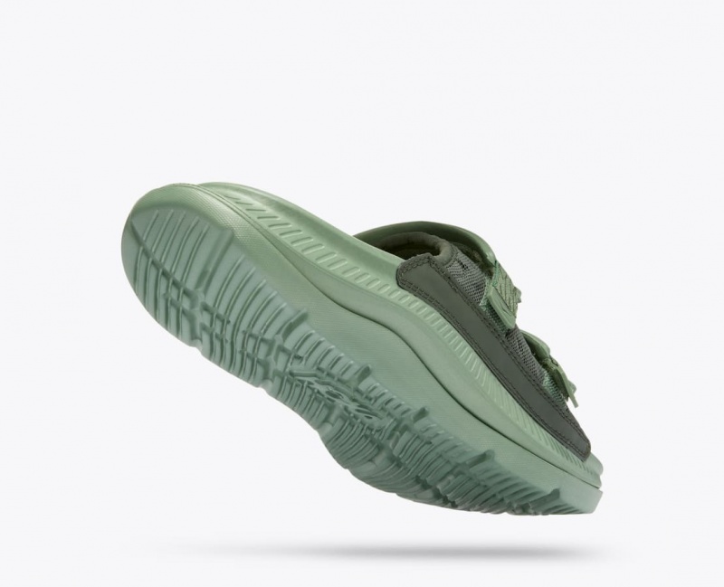 Men's HOKA Ora Luxe Slide Green | QEODR5471