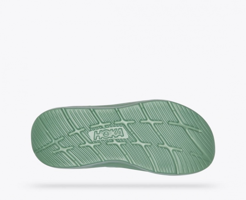 Men's HOKA Ora Luxe Slide Green | QEODR5471