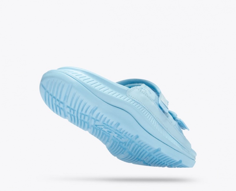 Men's HOKA Ora Luxe Slide Light Blue | PGWBN5870