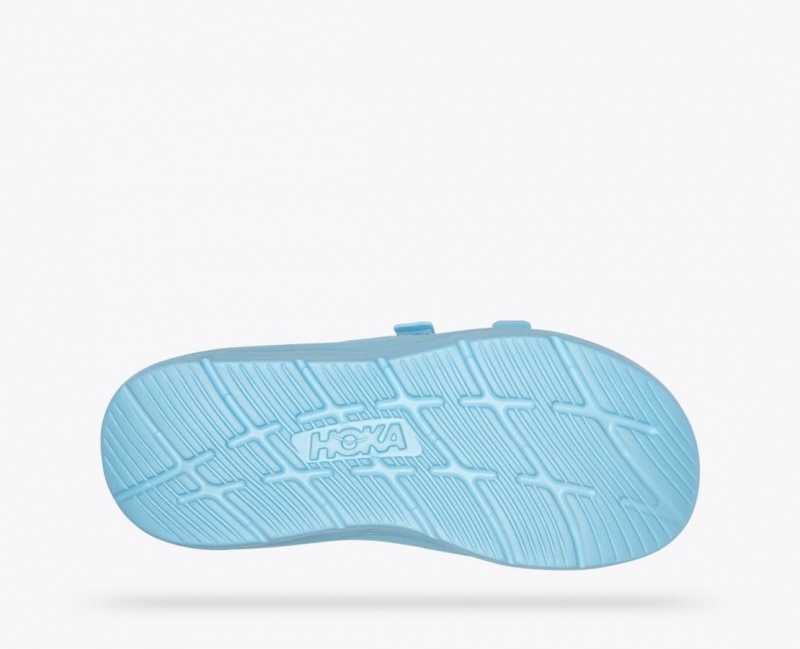 Men's HOKA Ora Luxe Slide Light Blue | PGWBN5870