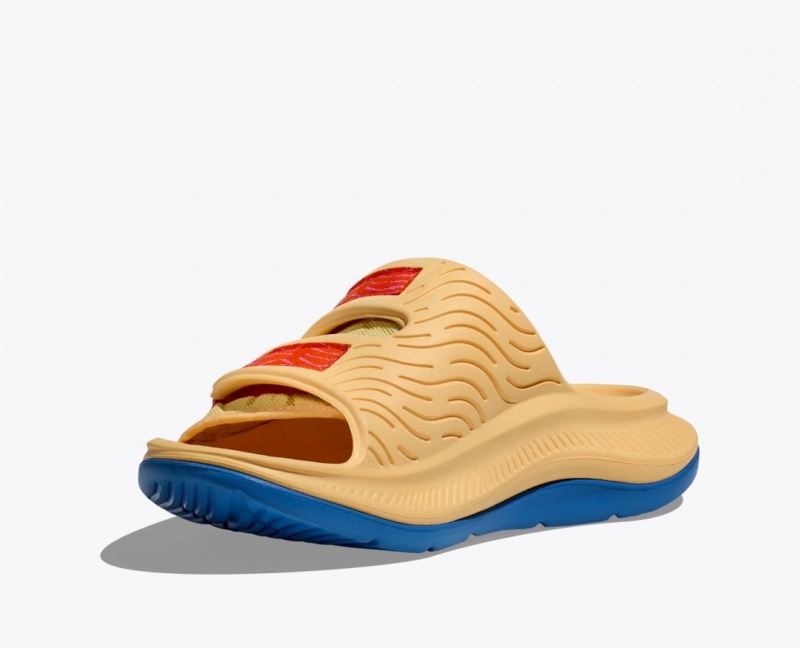 Men's HOKA Ora Luxe Slide Light Orange | LTDRY3846