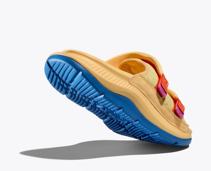 Men's HOKA Ora Luxe Slide Light Orange | LTDRY3846