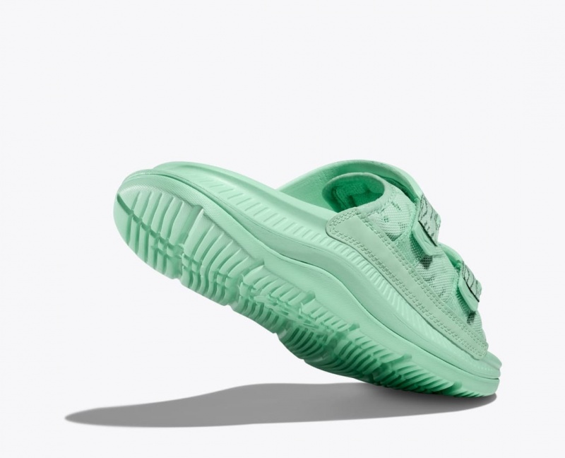 Men's HOKA Ora Luxe Slide Mint | FNIRH3610