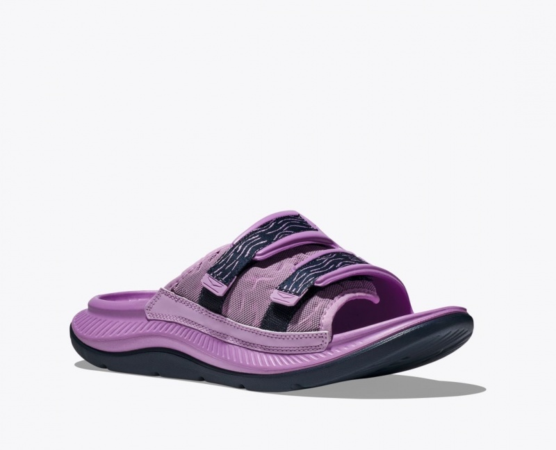 Men's HOKA Ora Luxe Slide Pink | BKQZA1435