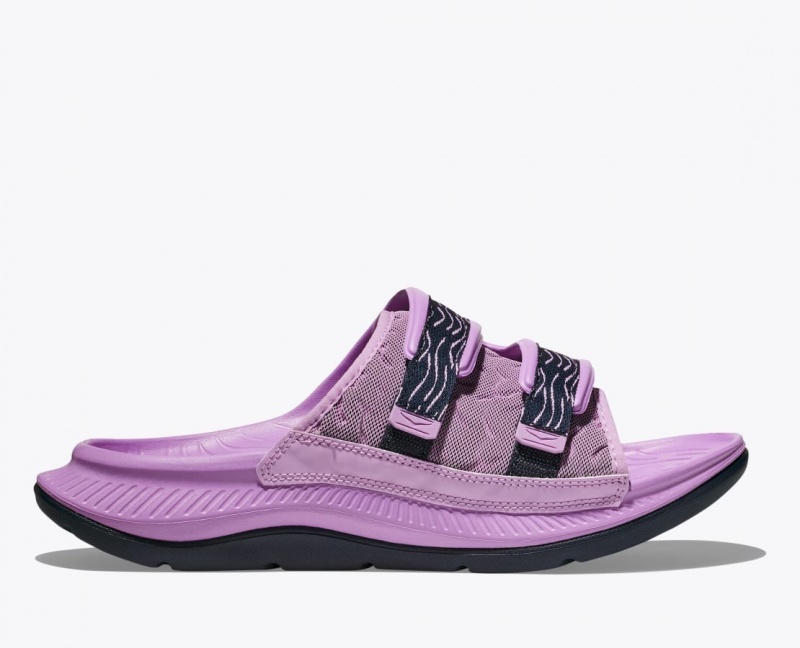 Men\'s HOKA Ora Luxe Slide Pink | BKQZA1435