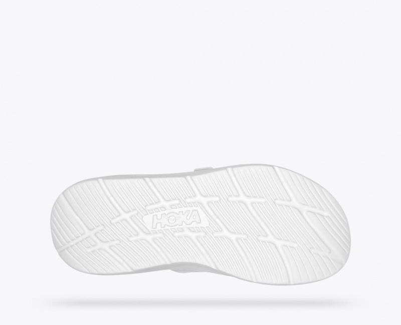 Men's HOKA Ora Luxe Slide White | BCZSR3201