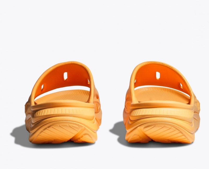 Men's HOKA Ora Recovery 3 Slide Dark Orange | VIDPH2367