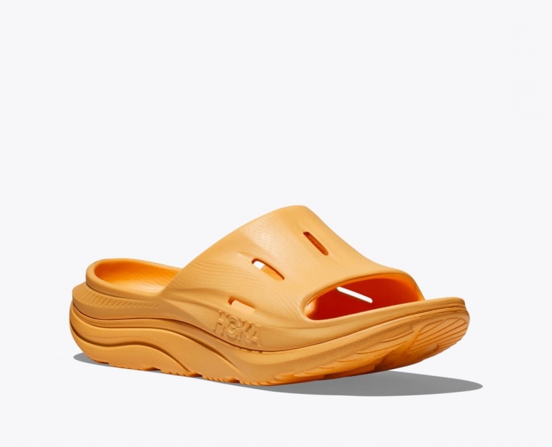 Men's HOKA Ora Recovery 3 Slide Dark Orange | VIDPH2367