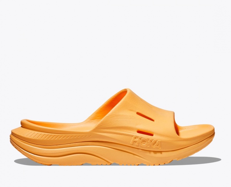 Men\'s HOKA Ora Recovery 3 Slide Dark Orange | VIDPH2367