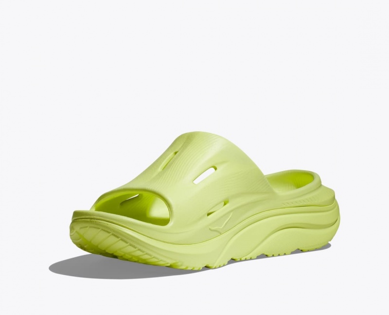 Men's HOKA Ora Recovery 3 Slide Light Green | BIDLP6145