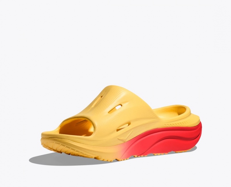 Men's HOKA Ora Recovery 3 Slide Orange / Red | PDCGV6351