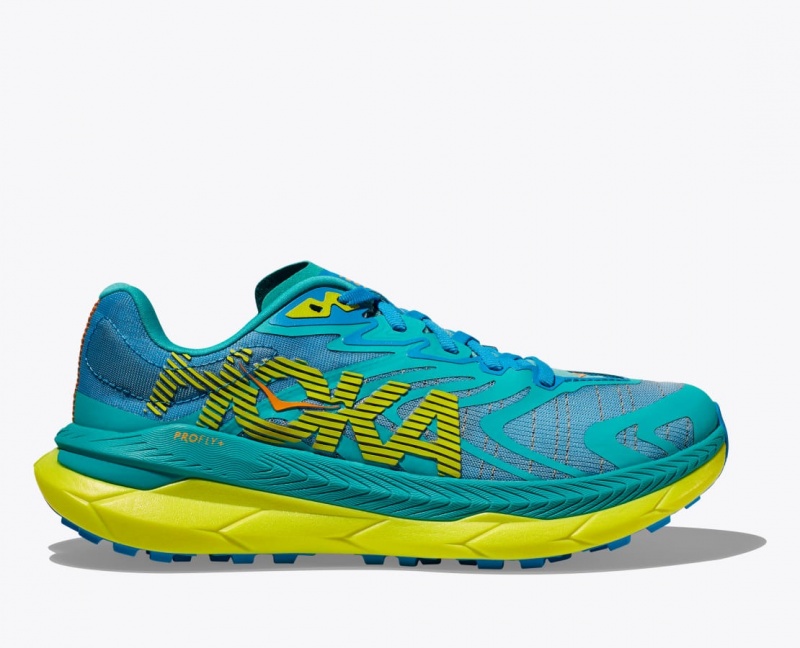 Men\'s HOKA Tecton X 2 Trail Running Shoes Dark Turquoise / Green | JOFGA9286