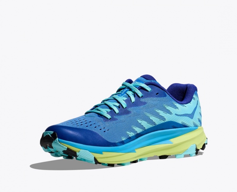 Men's HOKA Torrent 3 Trail Running Shoes Blue / Green | MQPNC3560