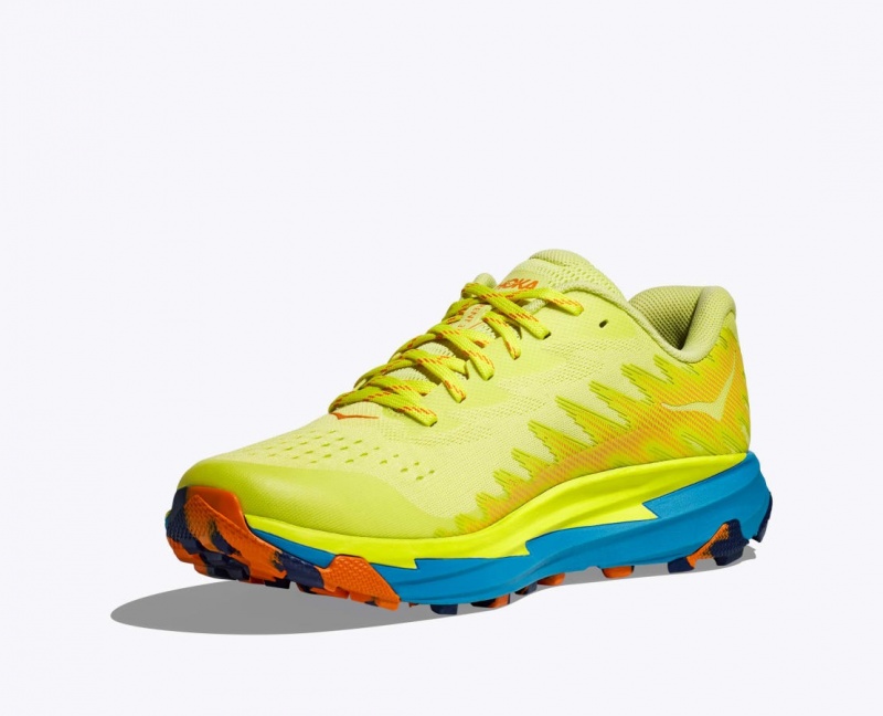 Men's HOKA Torrent 3 Trail Running Shoes Light Green / Blue | VYMAG1327