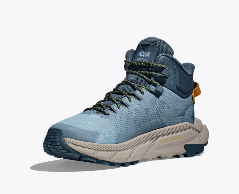 Men's HOKA Trail Code GTX Hiking Boots Blue | CTJUI9264