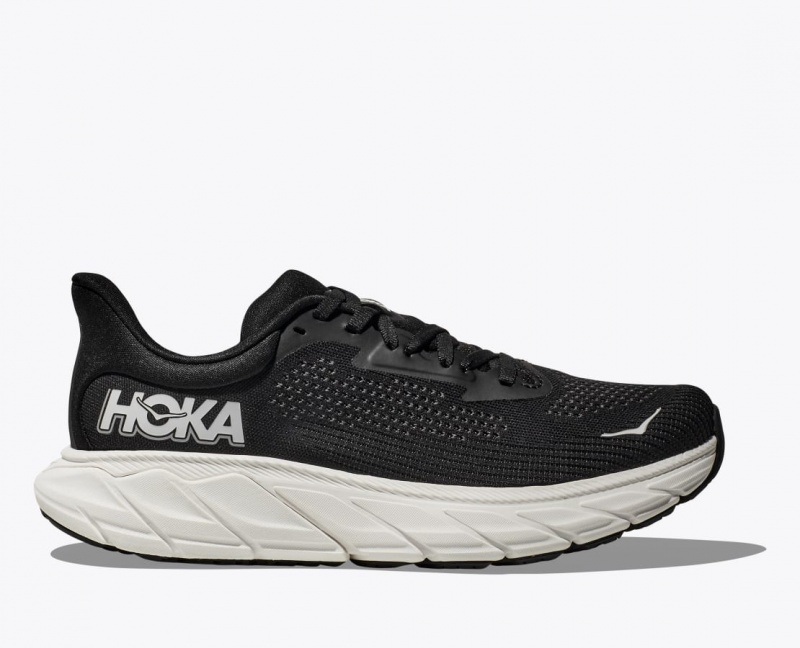 Women\'s HOKA Arahi 7 Running Shoes Black / White | DEMVI8641